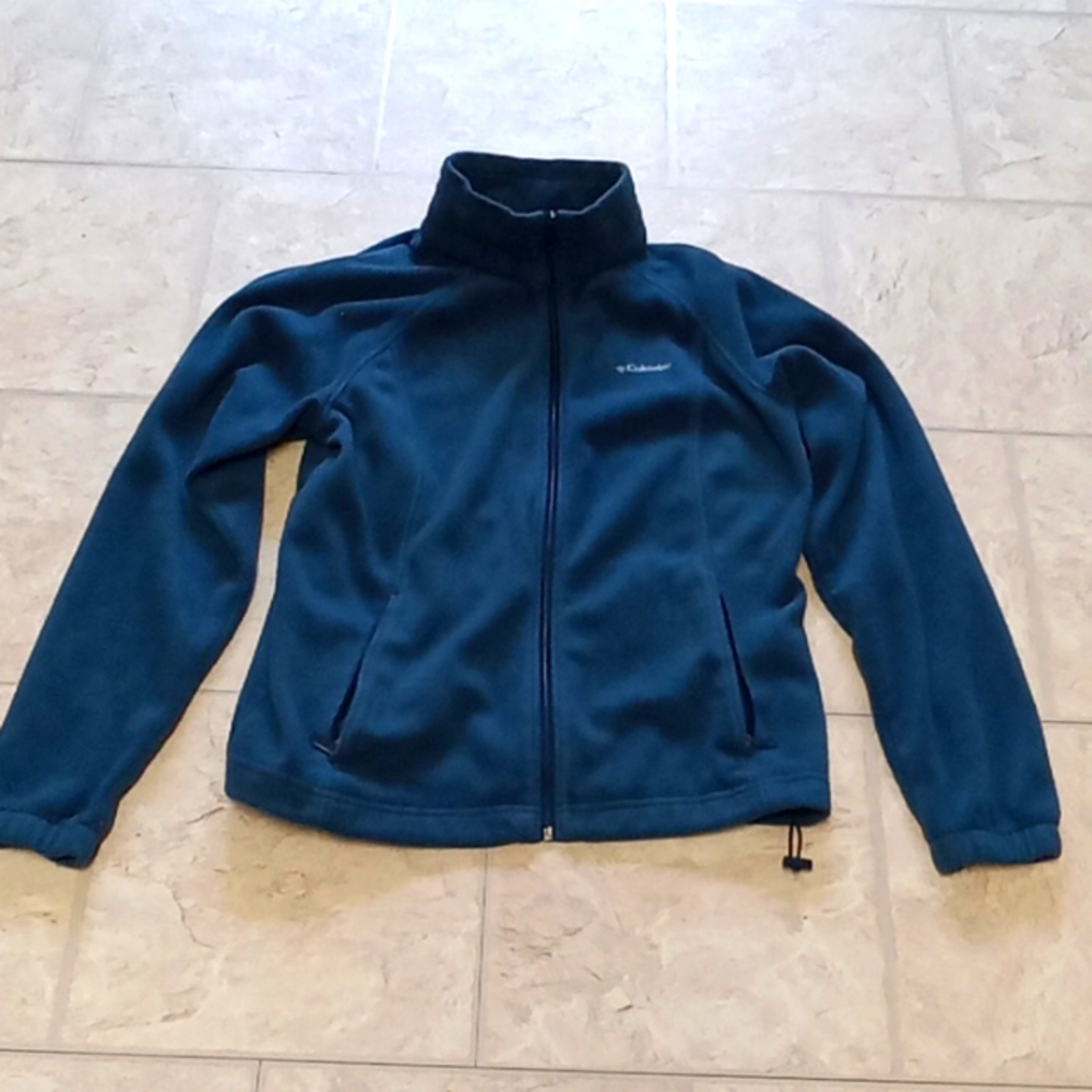 Columbia Fleece JACKET Blue Size X-Large